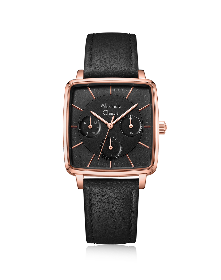 Alexandre christie 2025 leather watch